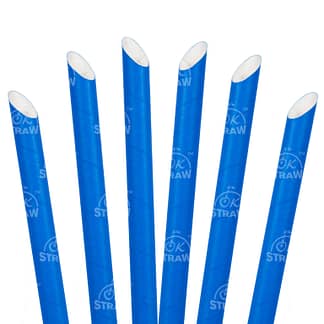 8.5" Bubble Tea Straw, Blue - $0.07/pcs