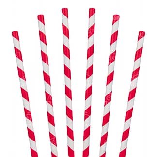 7.75″ Giant Straw, Red Stripe – $0.04/pcs