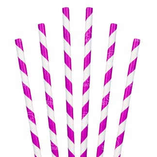7.75" Jumbo Straw, Purple Stripe - $0.03/pcs