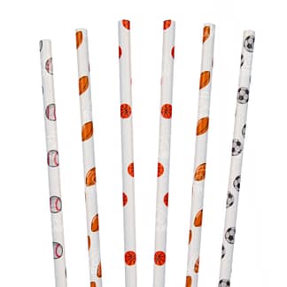 Sports Straws, Mixed - Party Supply, 150pcs