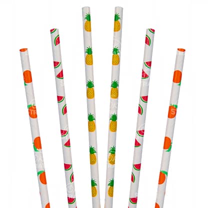Fruit Straws - Party Supply, 150pcs